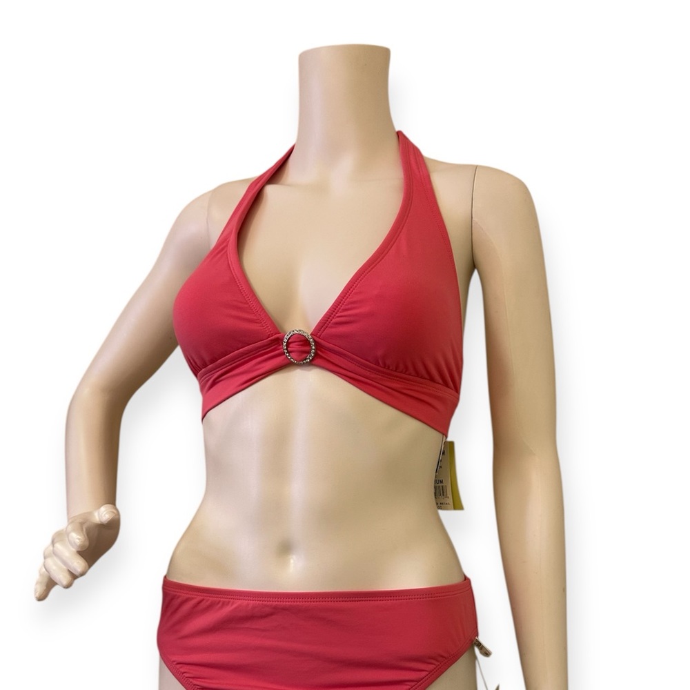 Pink Halter Bikini Top